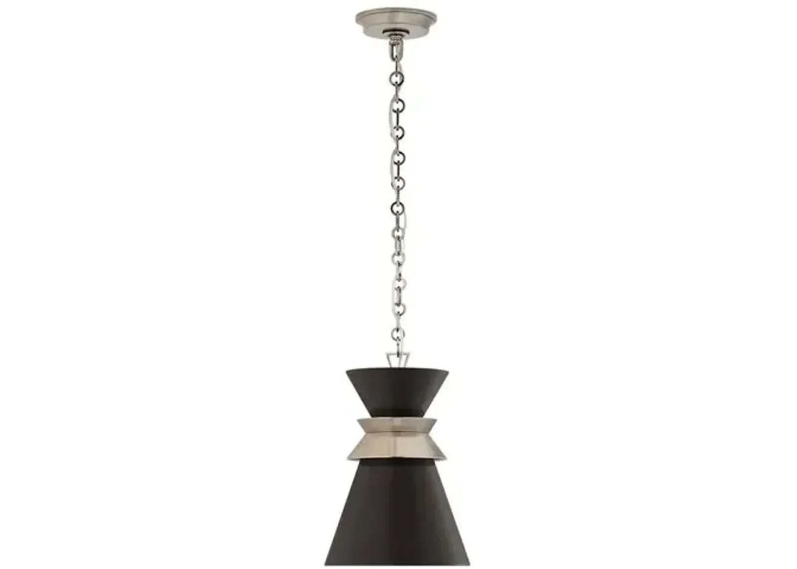 Visual Comfort - Alborg Small Stacked Pendant - Matte Black/Nickel