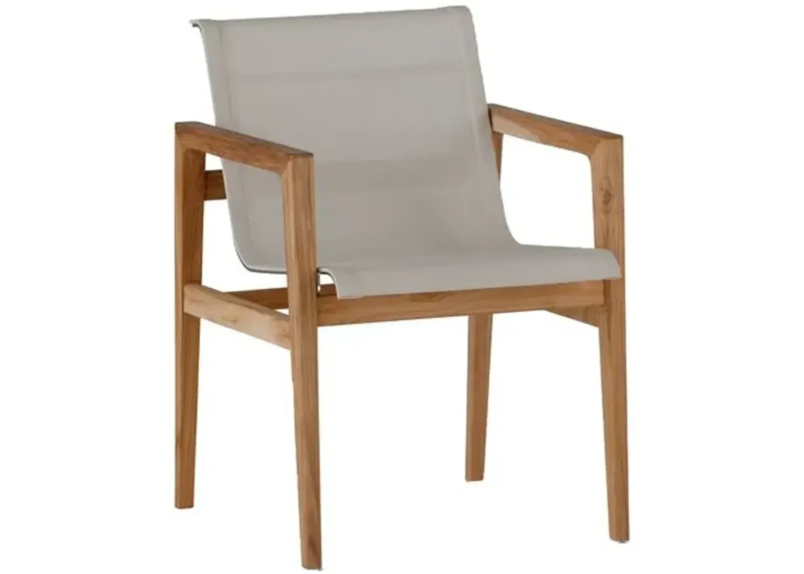 Coast Outdoor Teak Armchair - Ivory - Summer Classics - Brown