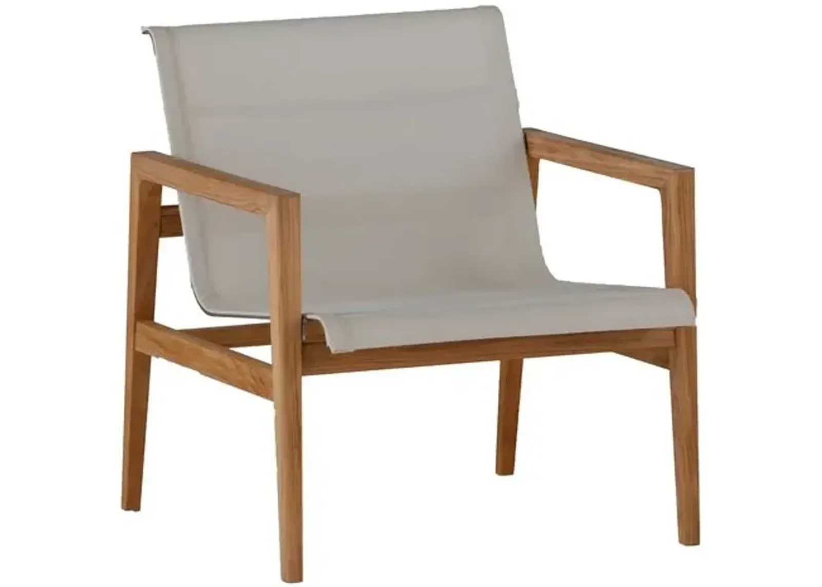 Coast Outdoor Lounge Chair - Teak/Ivory - Summer Classics - Brown