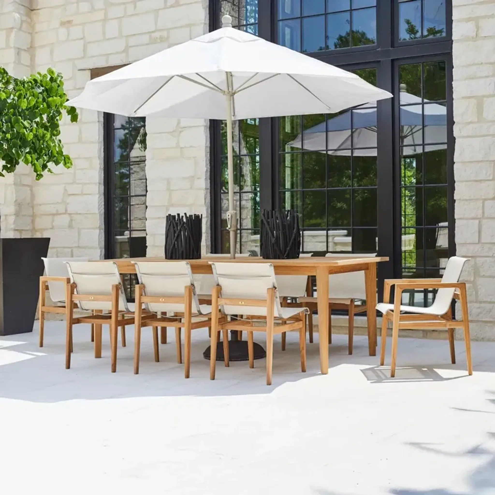 Coast Outdoor Extension Dining Table Natural Teak Summer Classics One ...