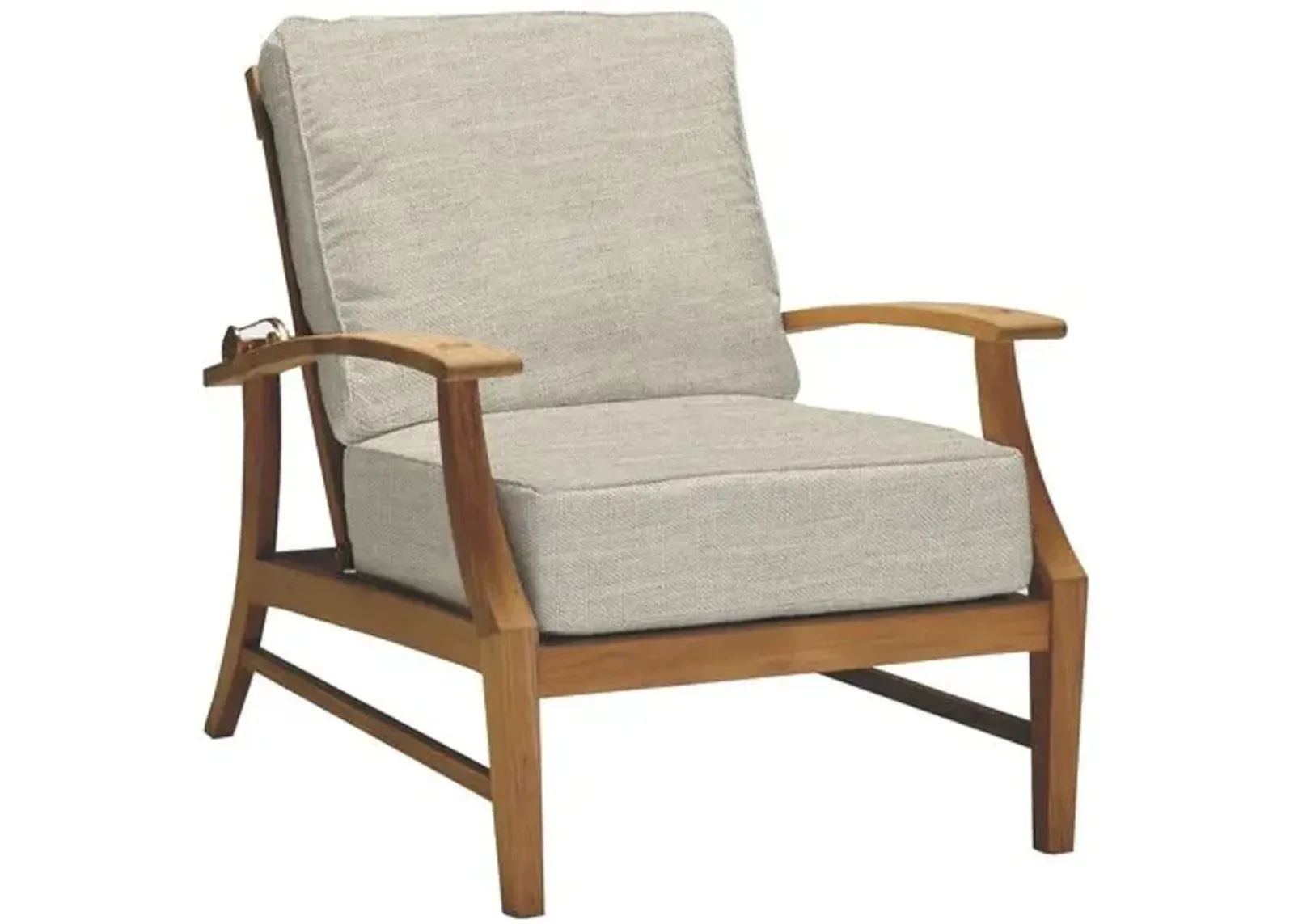 Croquet Reclining Outdoor Club Chair - Dove Sunbrella - Summer Classics