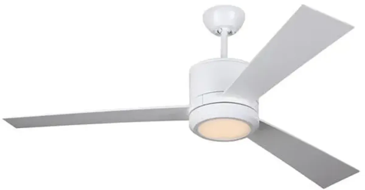 Visual Comfort - Vision Ceiling Fan - Matte White - 3 Blades, Hand-Held Remote Control