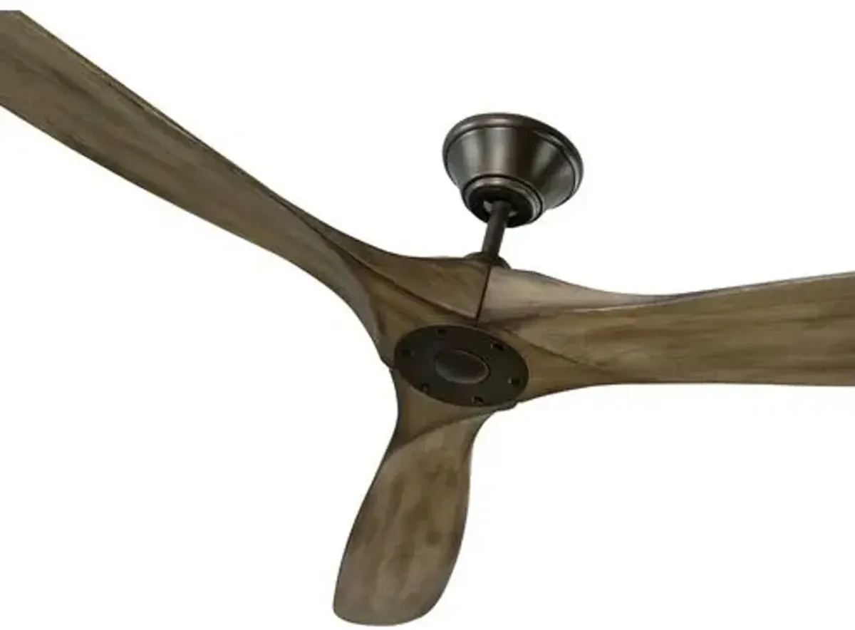 Visual Comfort - Maverick Ceiling Fan - Weathered Oak/Pewter - Brown - 3 Blades, Hand-Held Remote Control, Energy Efficient, 6 Speed DC Motor