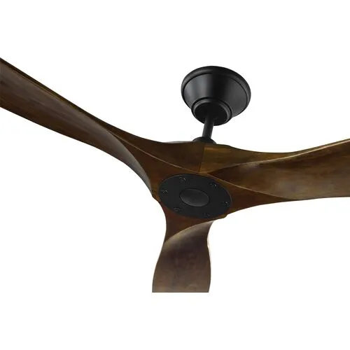 Visual Comfort - Maverick Ceiling Fan - Dark Walnut/Black - Brown - 3 Blades, Hand-Held Remote Control, Energy Efficient, 6 Speed DC Motor