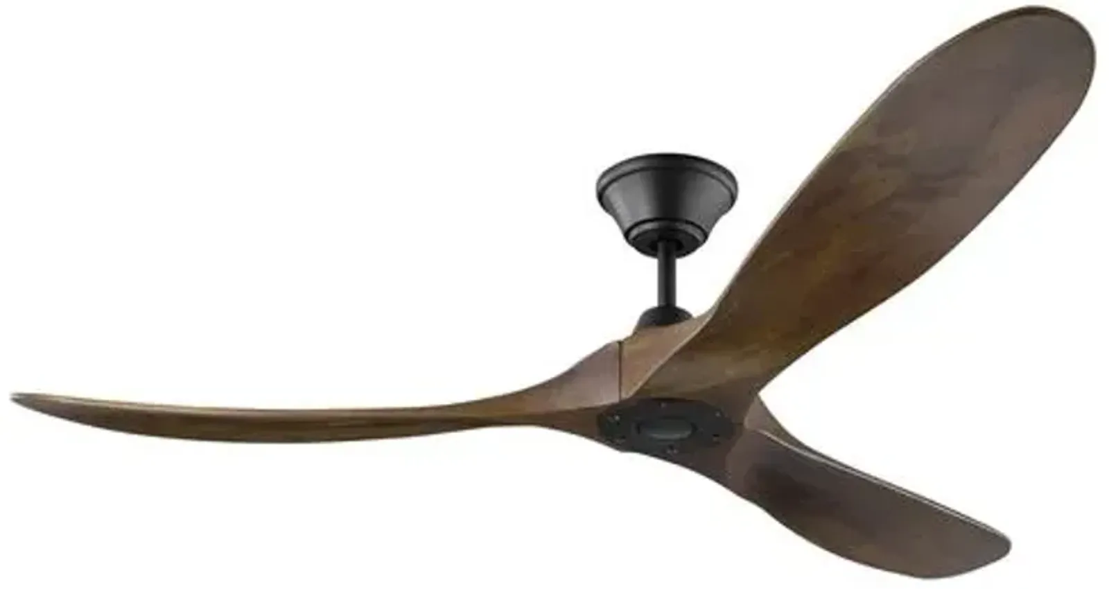 Visual Comfort - Maverick Ceiling Fan - Dark Walnut/Black - Brown - 3 Blades, Hand-Held Remote Control, Energy Efficient, 6 Speed DC Motor