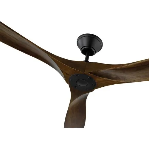 Visual Comfort - Maverick Ceiling Fan - Dark Walnut/Black - Brown - 3 Blades, Hand-Held Remote Control, Energy Efficient, 6 Speed DC Motor