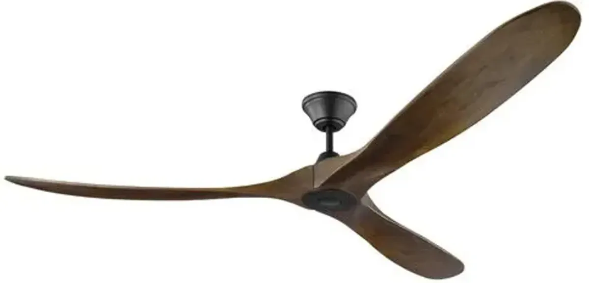 Visual Comfort - Maverick Ceiling Fan - Dark Walnut/Black - Brown - 3 Blades, Hand-Held Remote Control, Energy Efficient, 6 Speed DC Motor