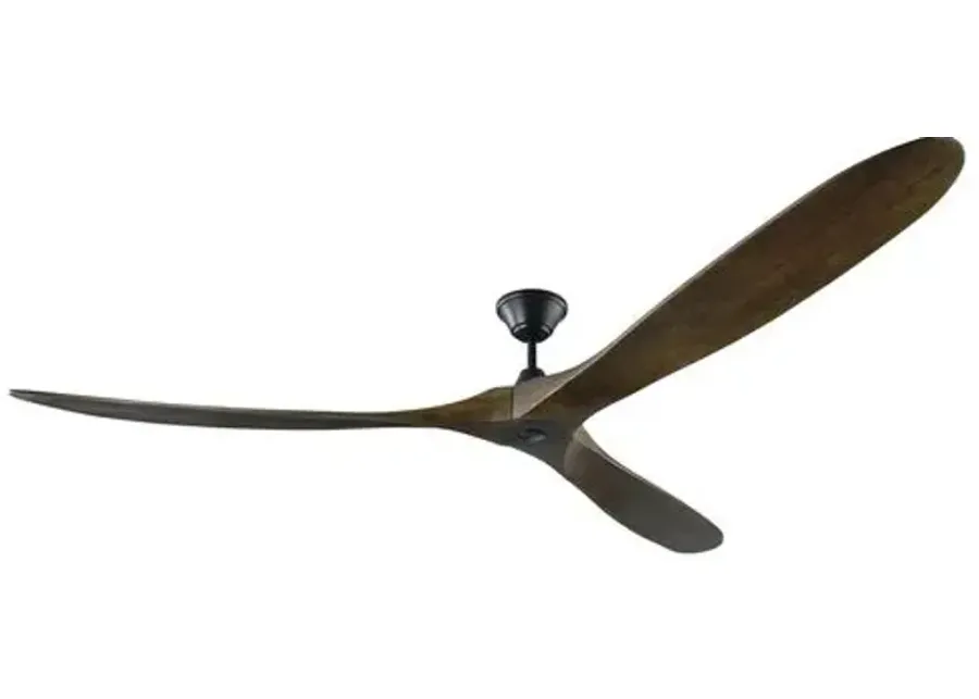 Visual Comfort - Maverick Ceiling Fan - Dark Walnut/Black - Brown - 3 Blades, Hand-Held Remote Control, Energy Efficient, 6 Speed DC Motor