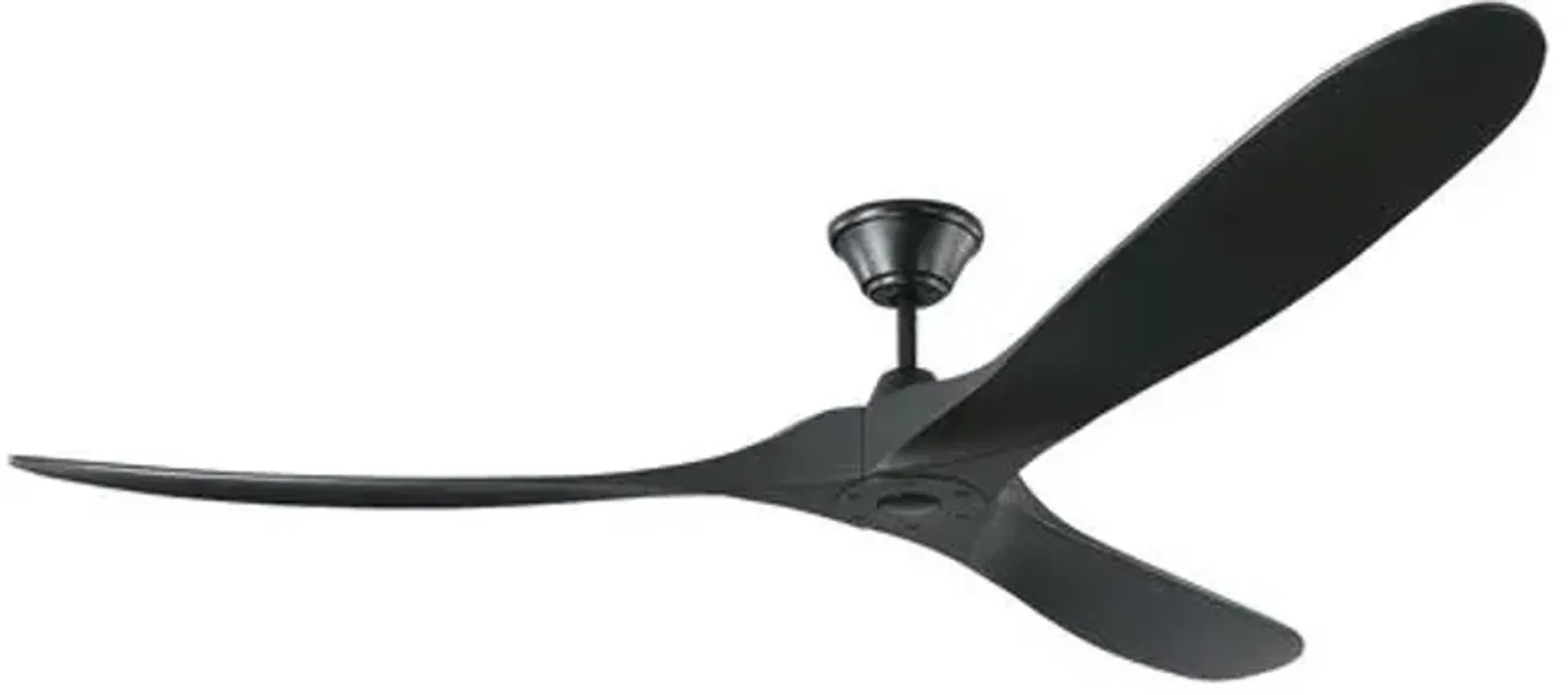 Visual Comfort - Maverick Ceiling Fan - Matte Black - 3 Blades, Hand-Held Remote Control, Energy Efficient, 6 Speed DC Motor