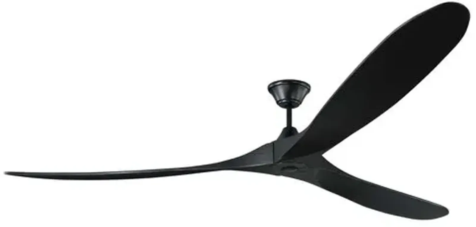 Visual Comfort - Maverick Ceiling Fan - Matte Black - 3 Blades, Hand-Held Remote Control, Energy Efficient, 6 Speed DC Motor