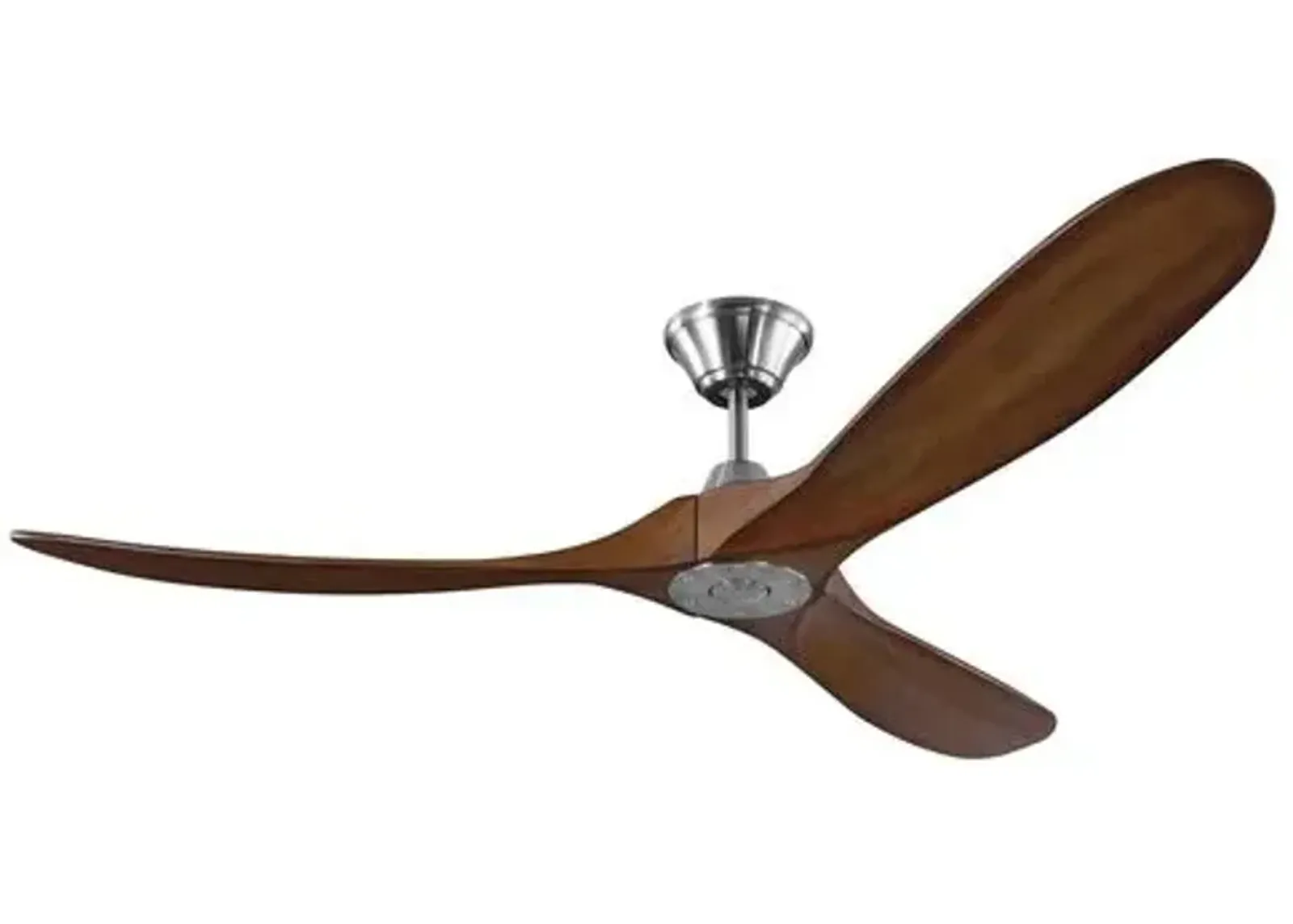 Visual Comfort - Maverick Ceiling Fan - Koa/Steel - Brown - 3 Blades, Hand-Held Remote Control, Energy Efficient, 6 Speed DC Motor