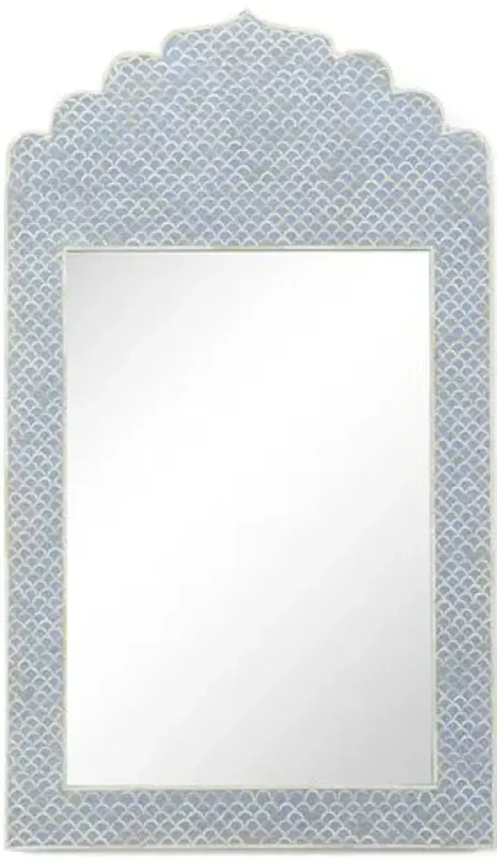 Crown Oversize Wall Mirror - Blue/Cream - Chelsea House