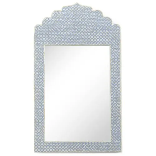 Crown Oversize Wall Mirror - Blue/Cream - Chelsea House