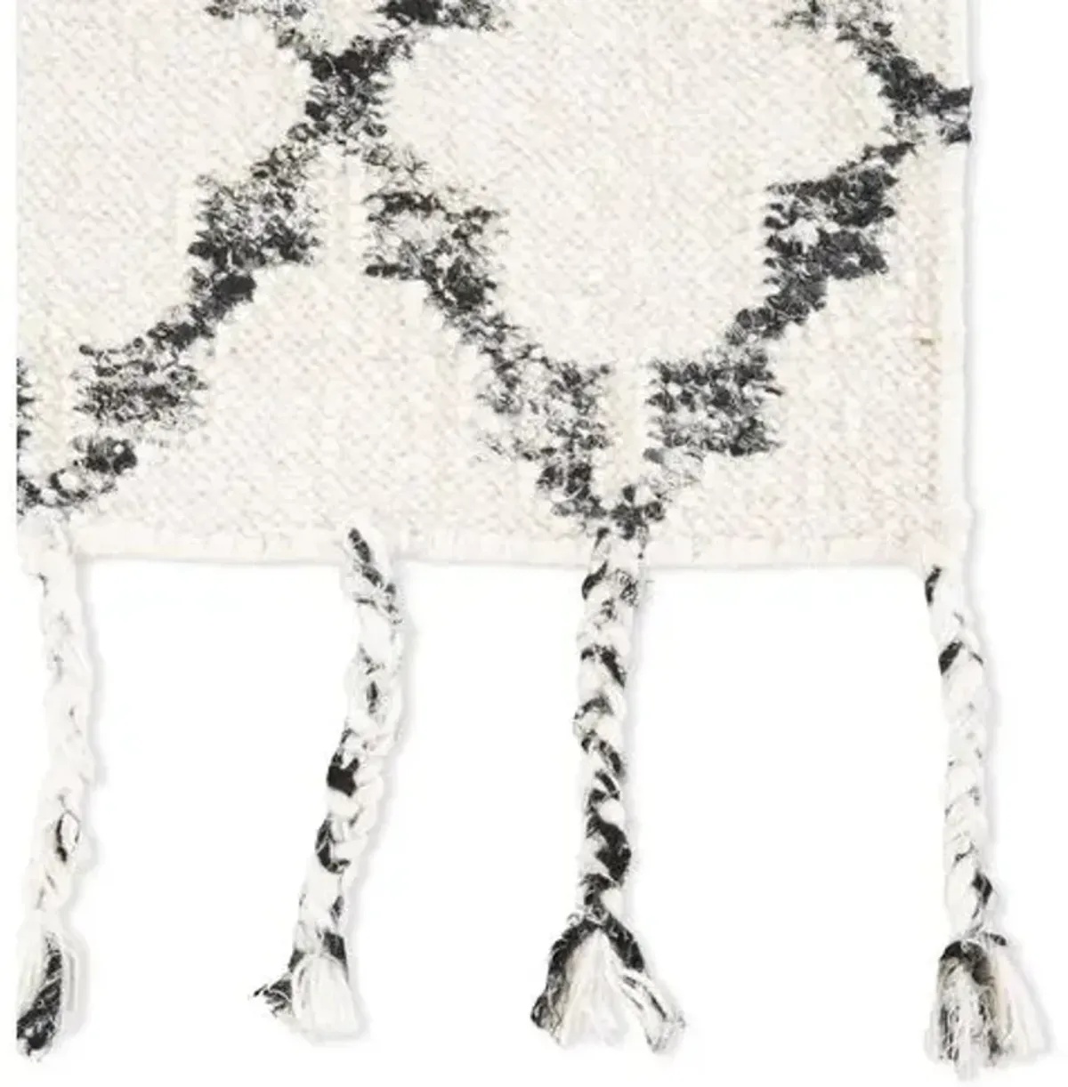 Carson Flat-Weave Rug - Ivory/Black - Ivory