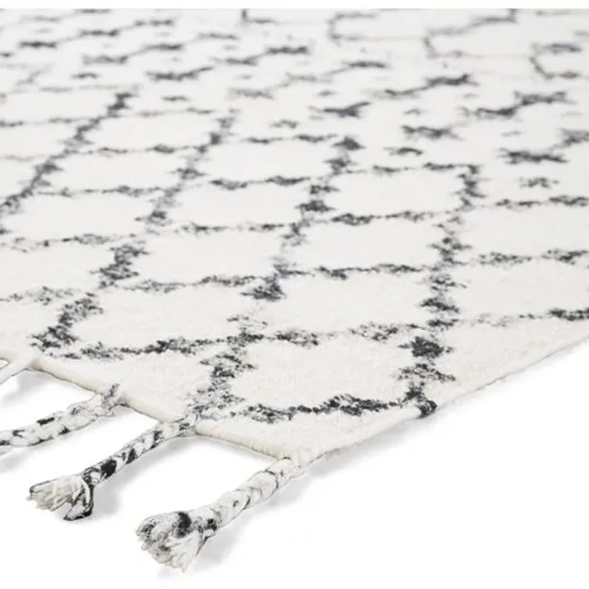 Carson Flat-Weave Rug - Ivory/Black - Ivory