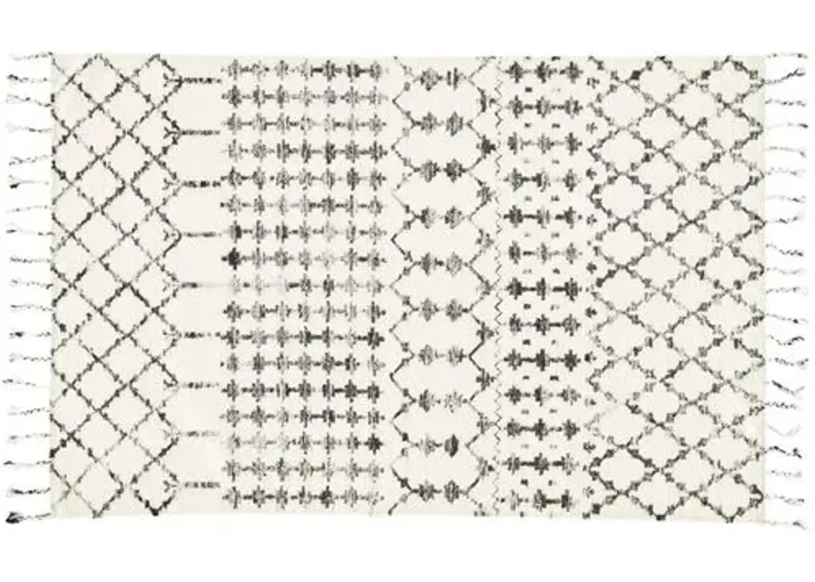 Carson Flat-Weave Rug - Ivory/Black - Ivory