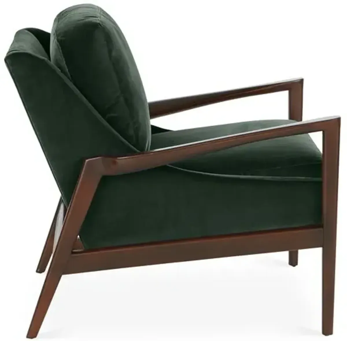 Ebonwood Accent Chair - Forest Velvet - Miles Talbott - Handcrafted - Green, Comfortable, Durable, Velvet Upholstery