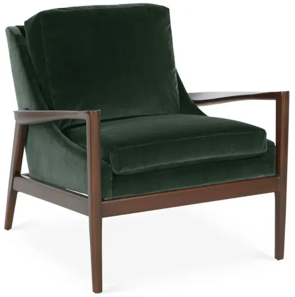 Ebonwood Accent Chair, Forest Velvet