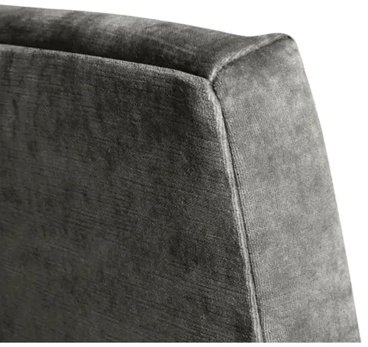 Monroe Side Chair - Velvet - Gray