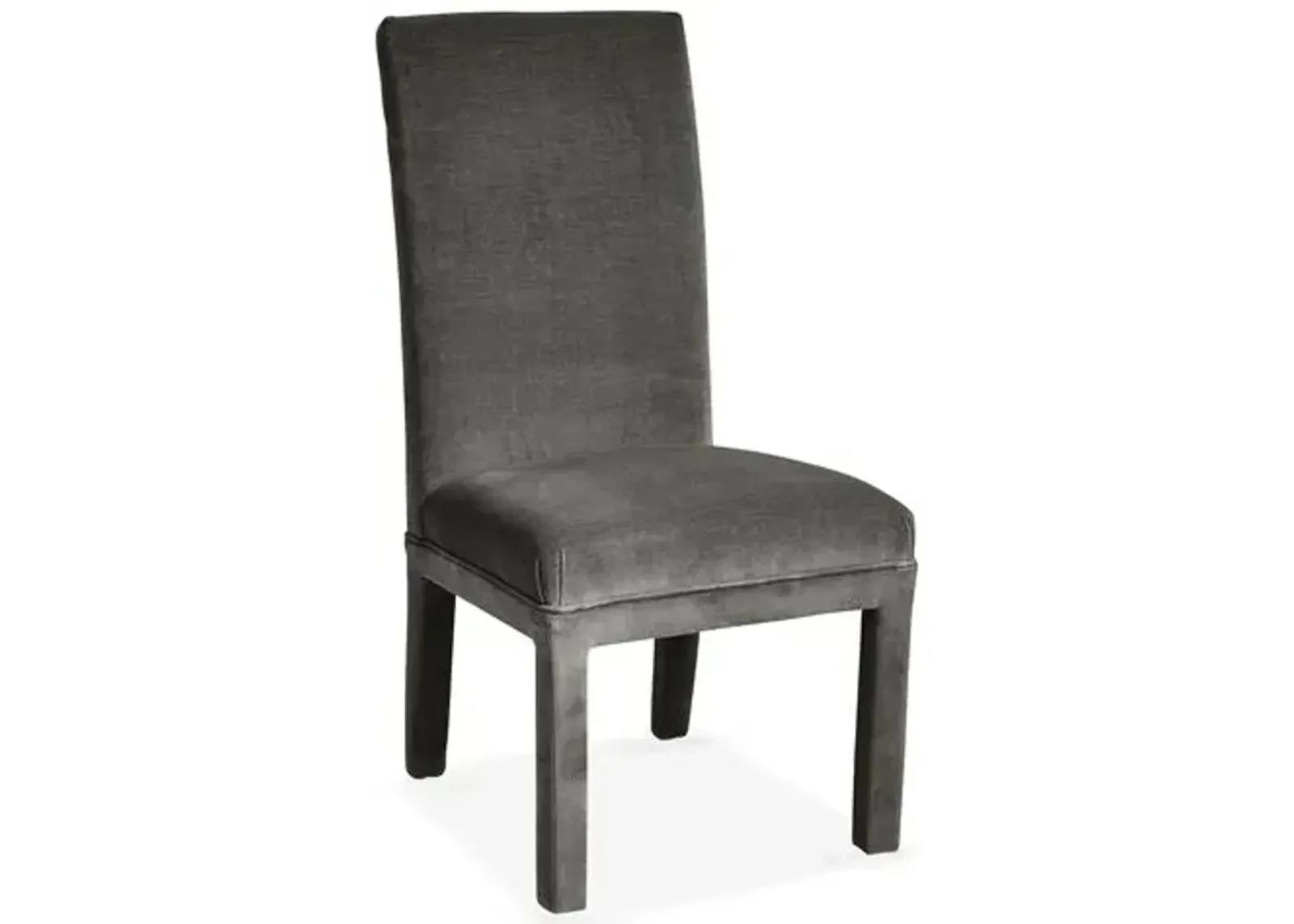 Monroe Side Chair - Velvet - Gray