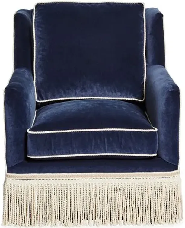 Portsmouth Swivel Chair - Navy Velvet