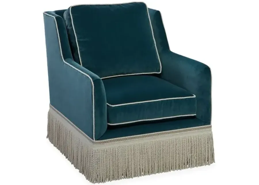 Portsmouth Swivel Chair - Teal Velvet