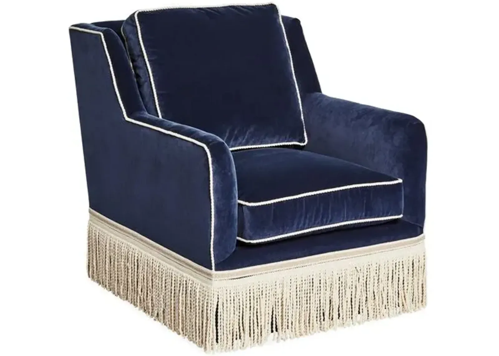 Portsmouth Chair - Navy Velvet - Blue