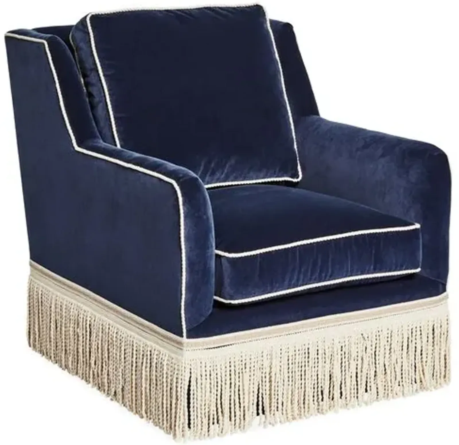 Portsmouth Chair - Navy Velvet - Blue