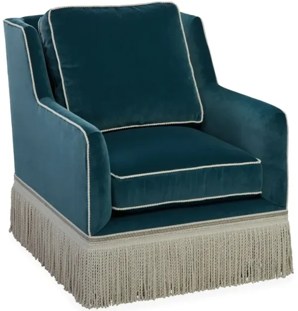 Portsmouth Club Chair, Teal Velvet