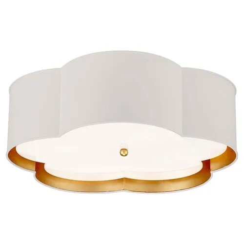 Visual Comfort - Bryce Large Flower Flush Mount - White