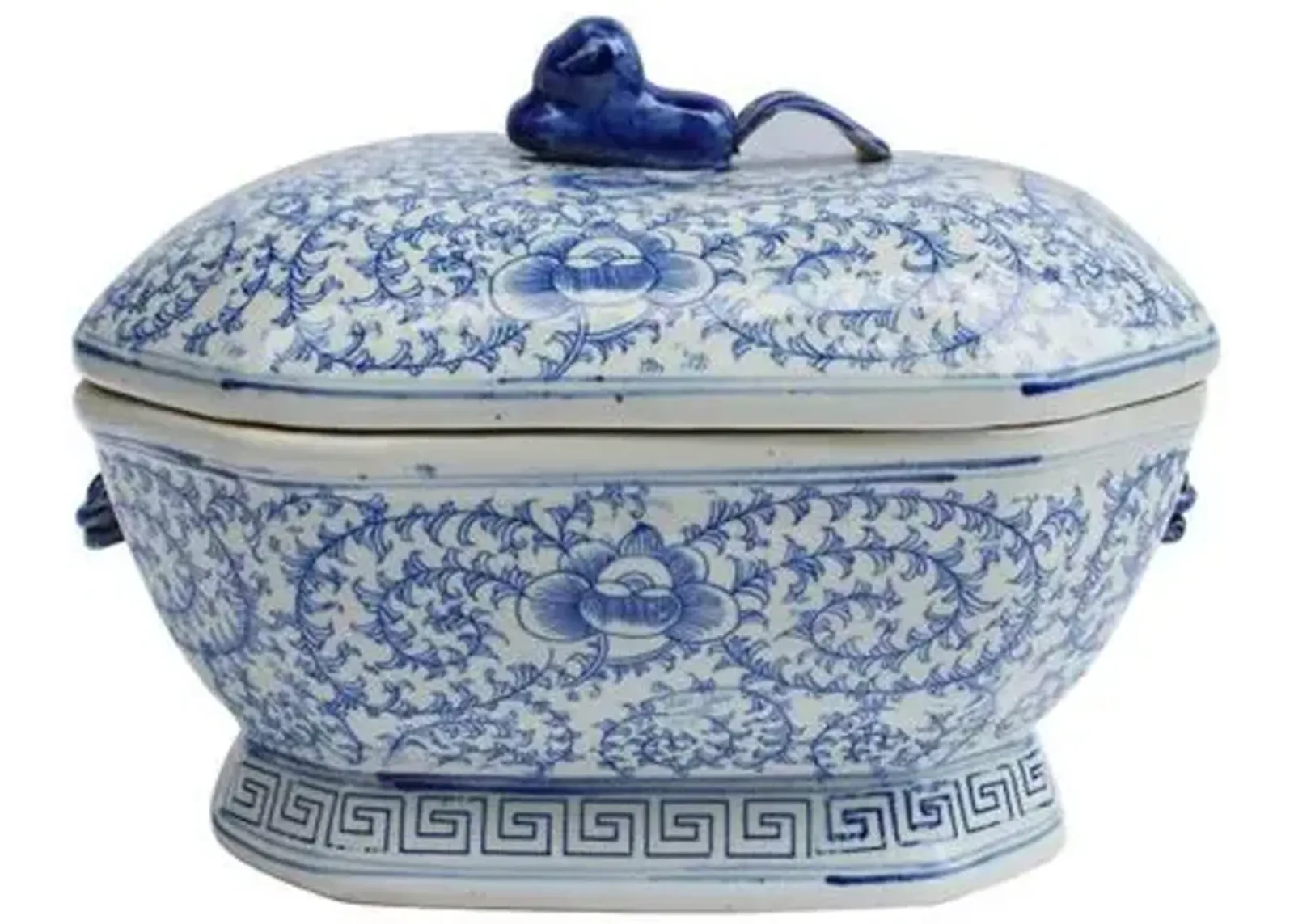 14" Butera Jar - Blue/White