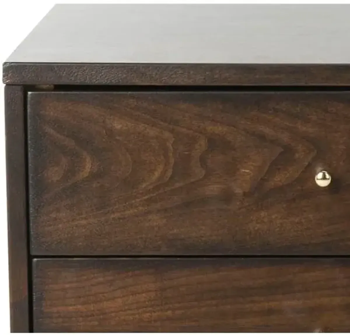 Lyla Nightstand - Walnut/Gold