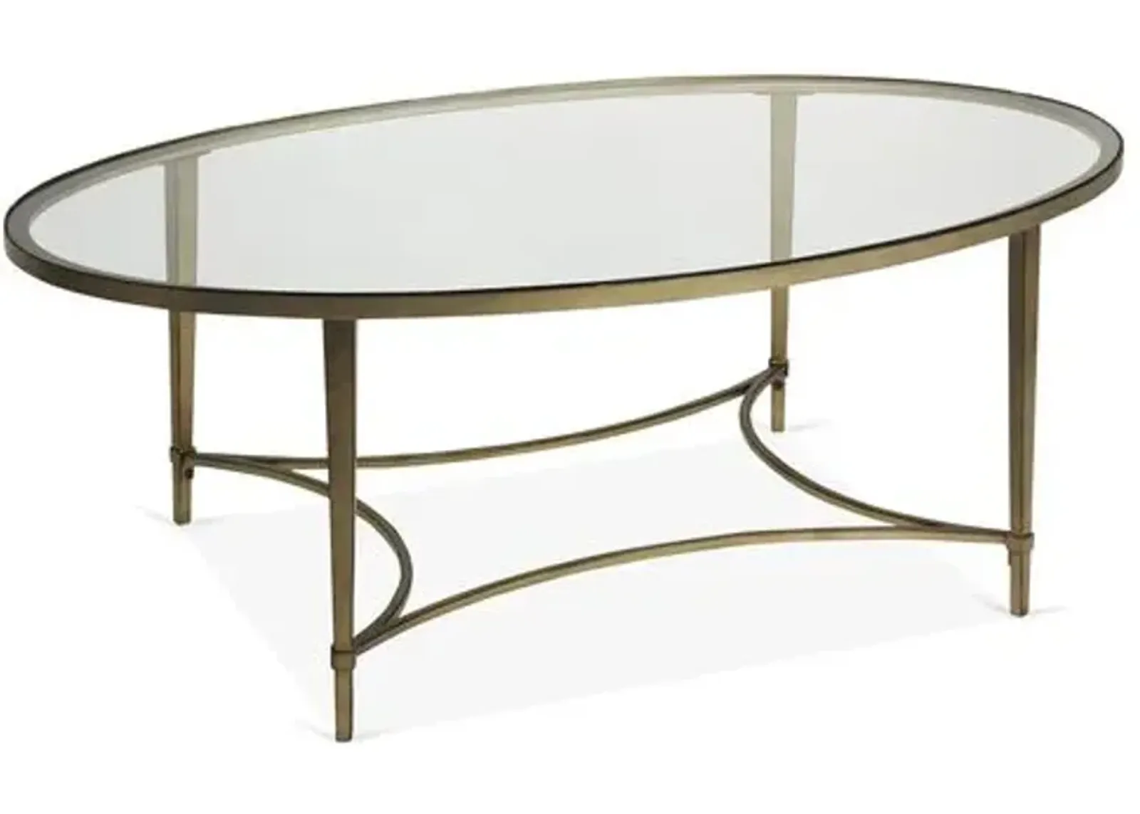 Seaton Glass Coffee Table - Gold - Clear