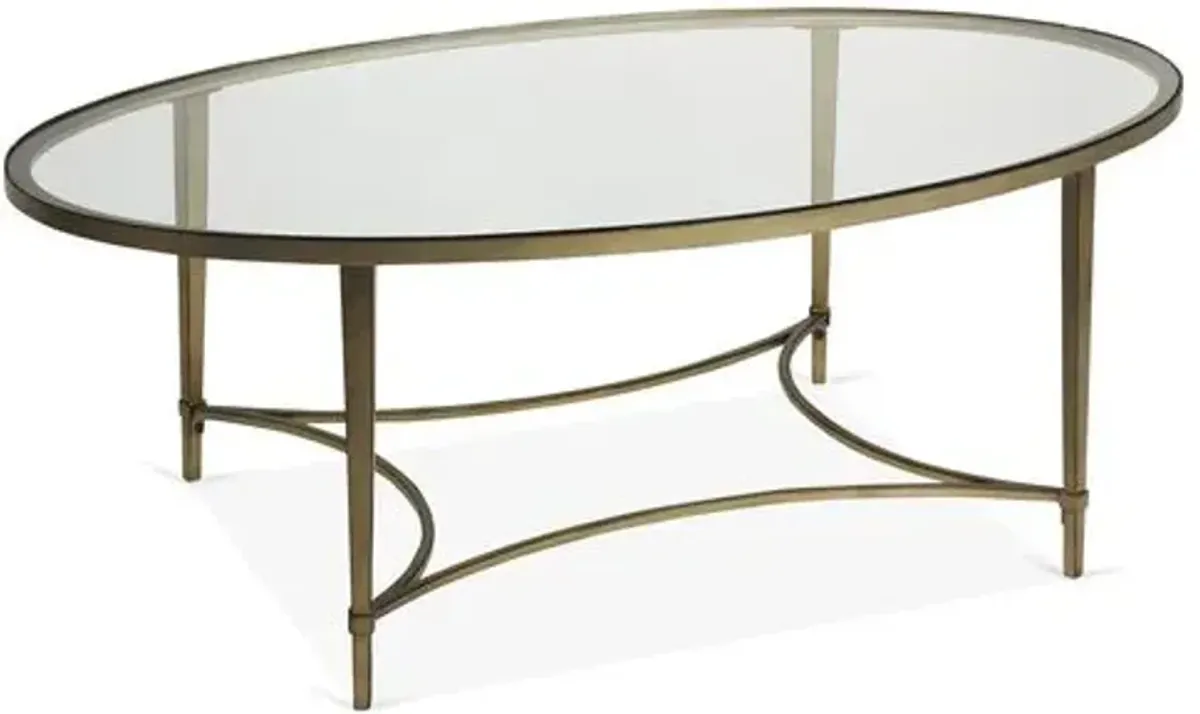 Raven Glass Coffee Table - Gold - Clear