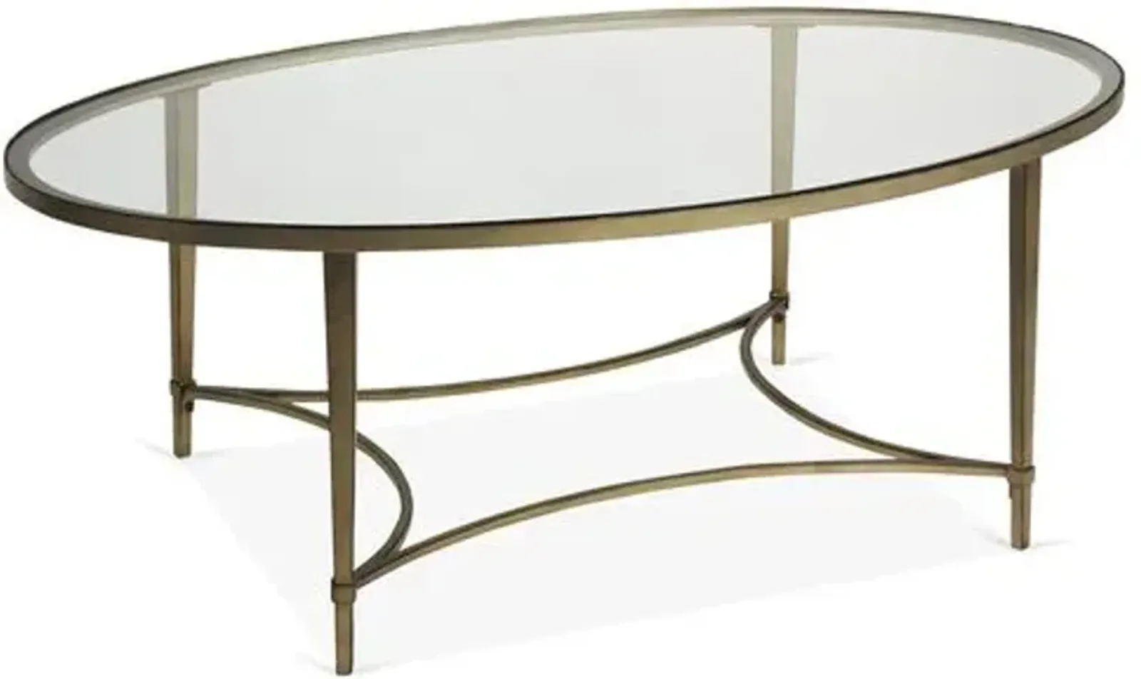 Seaton Glass Coffee Table - Gold - Clear