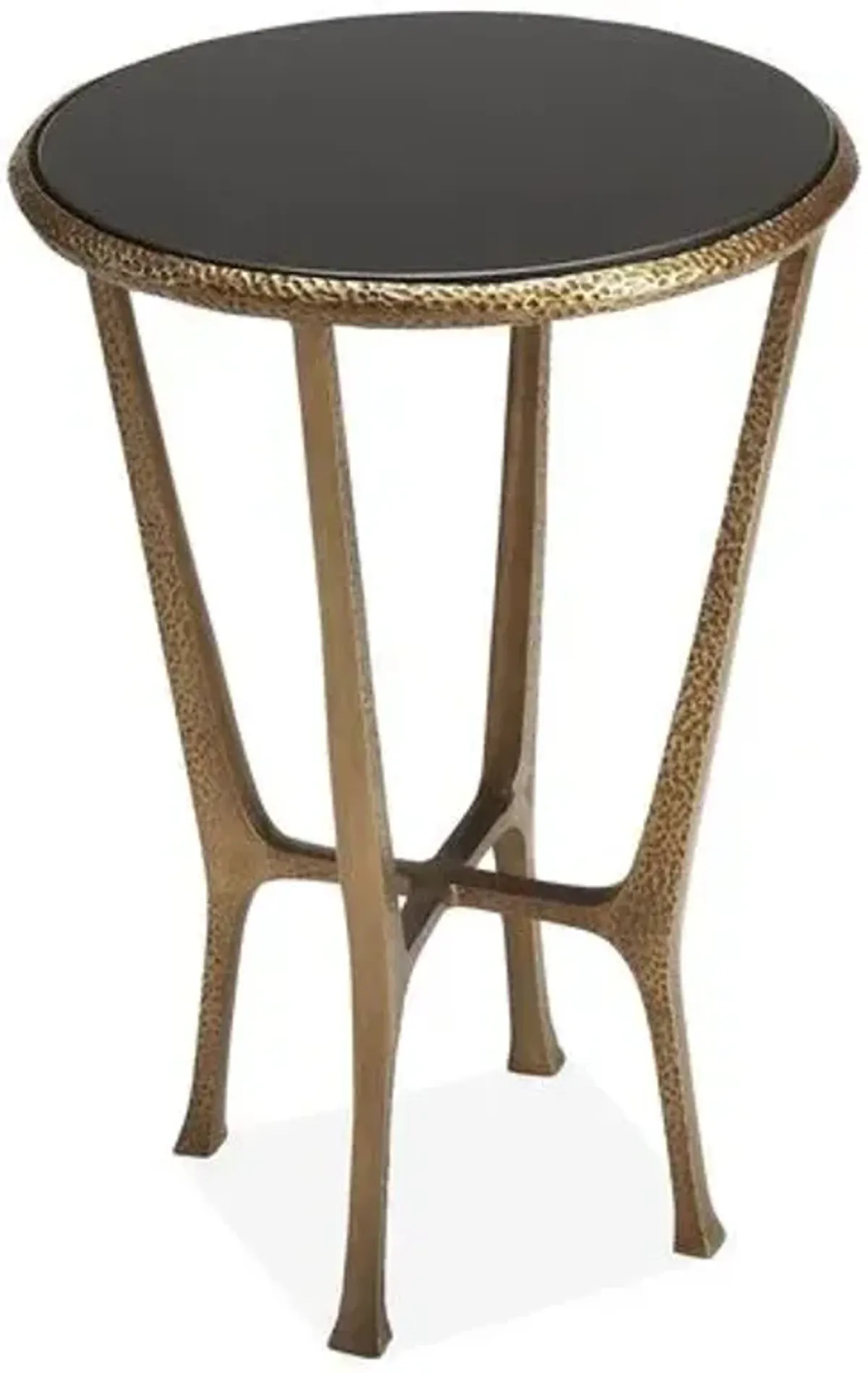 Kamen Side Table - Black/Antiqued Brass