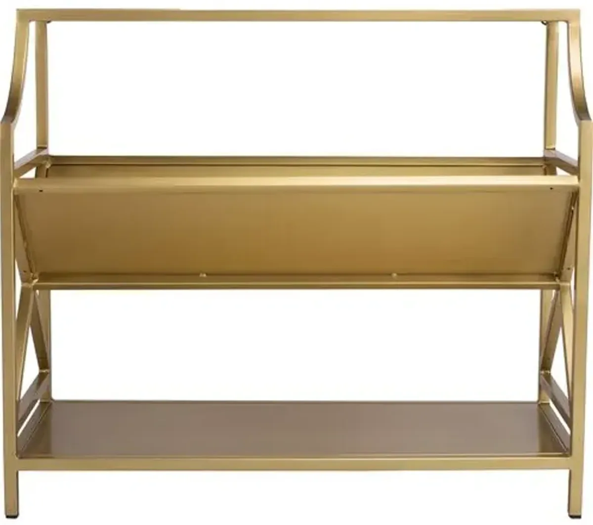 Penza 2-Tier 36"W Bookcase - Gold