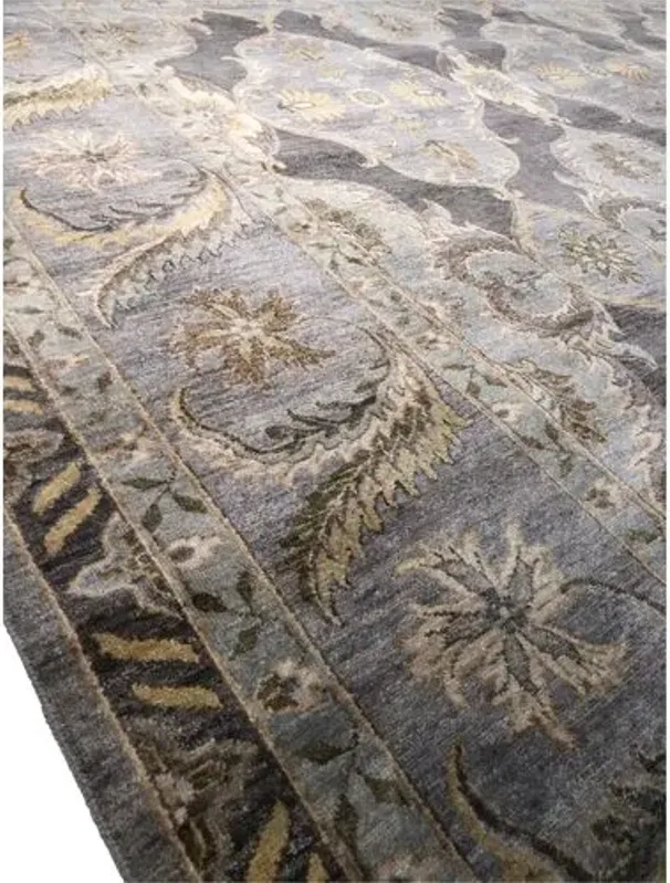 12'x15' Sari Lincoln Hand-Knotted Rug - Gray - F.J. Kashanian - Gray