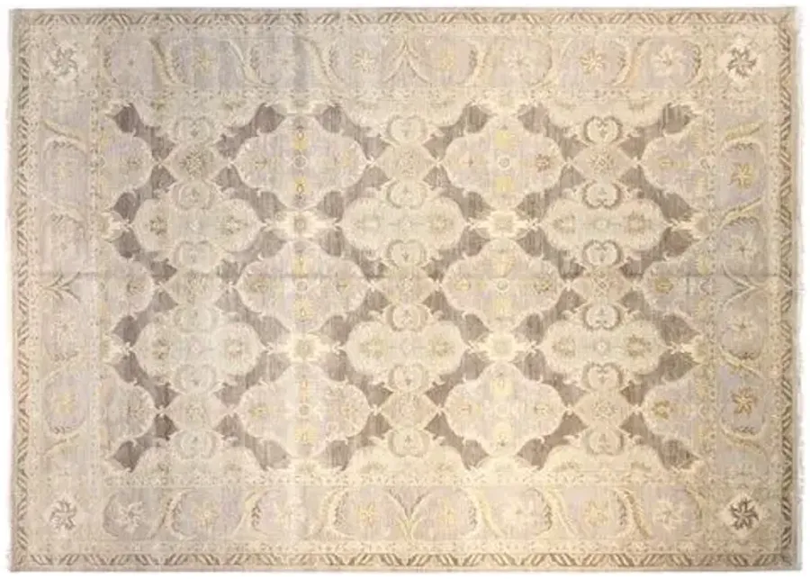 12'x15' Sari Lincoln Hand-Knotted Rug - Gray - F.J. Kashanian - Gray