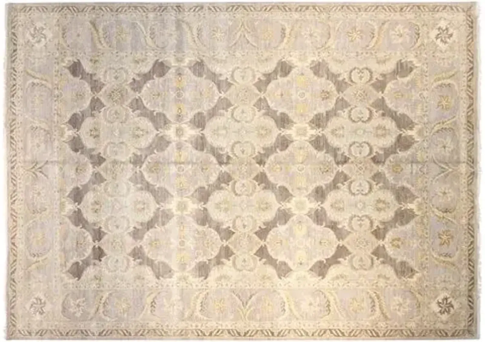 12'x15' Sari Lincoln Hand-Knotted Rug - Gray - F.J. Kashanian - Gray