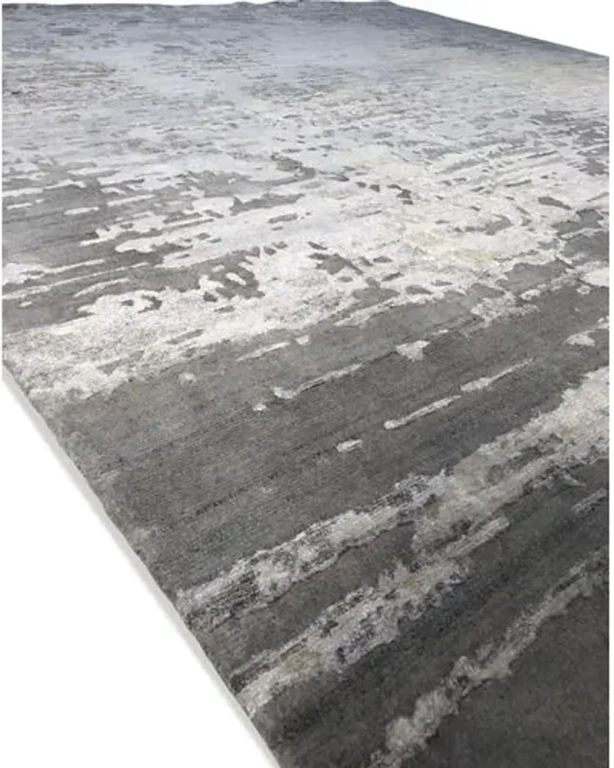 8'x10' Velvet Hand-Knotted Rug - Gray - F.J. Kashanian - Gray