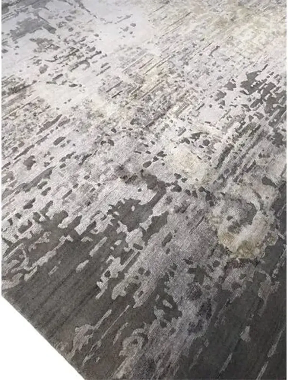 8'x10' Velvet Hand-Knotted Rug - Gray - F.J. Kashanian - Gray