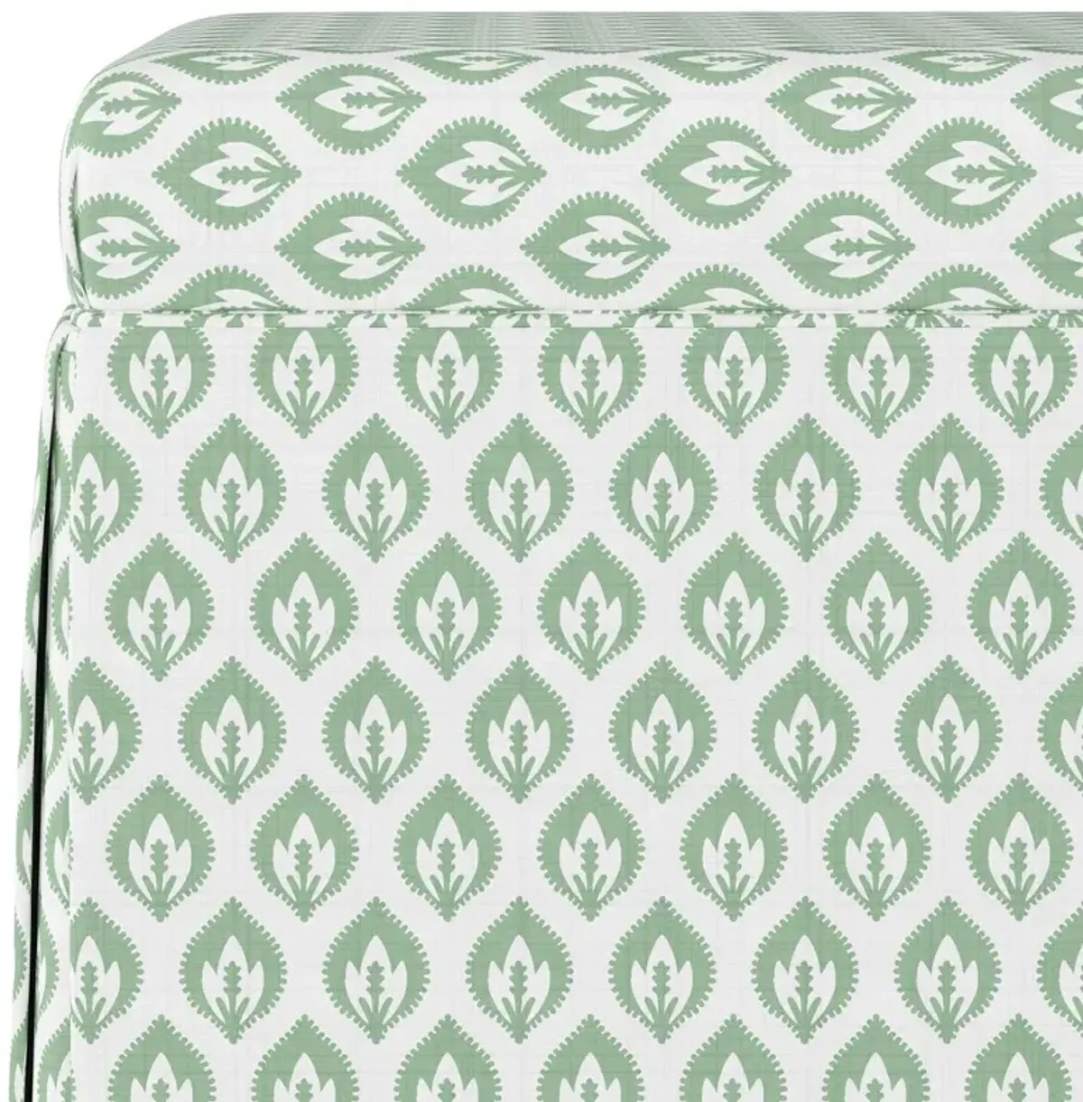 Anne Skirted Storage Ottoman, Petal Floral