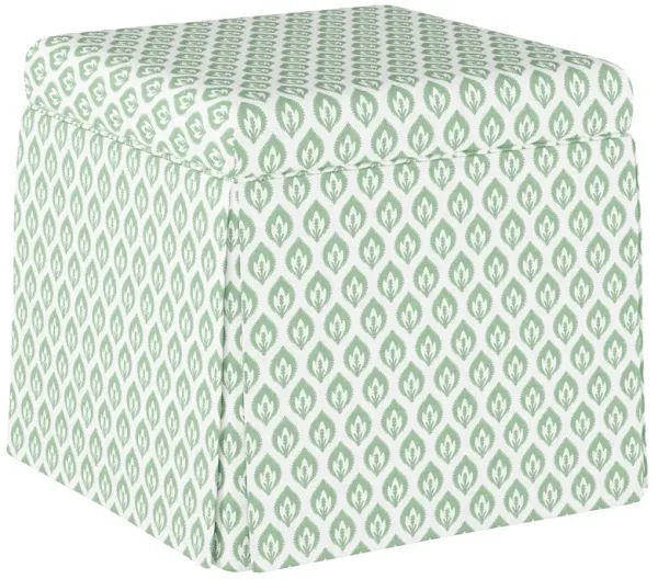 Anne Skirted Storage Ottoman, Petal Floral