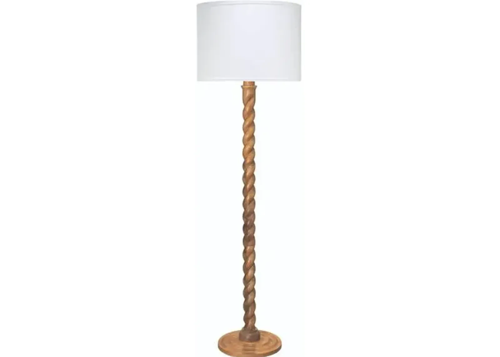 Barley Twist Wood Floor Lamp - Natural - Jamie Young Co.