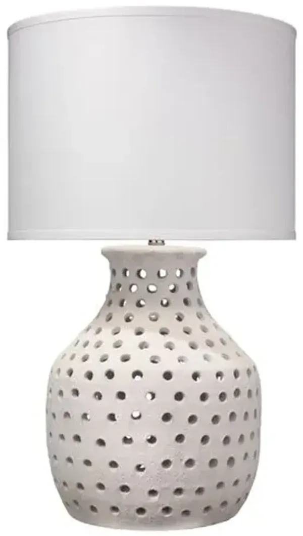 Porous Table Lamp - Matte White - Jamie Young Co.