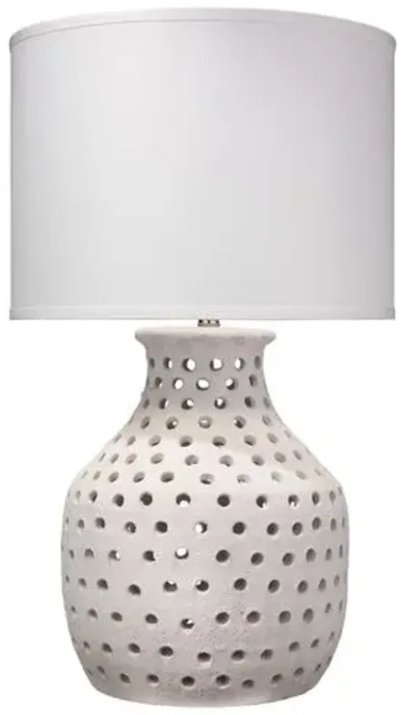 Porous Table Lamp - Matte White - Jamie Young Co.