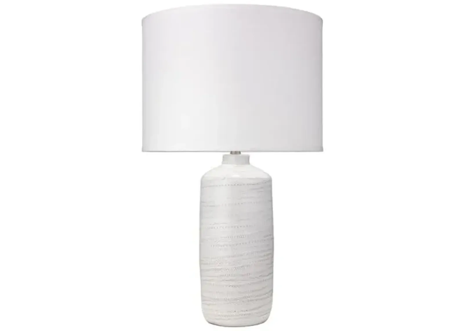 Trace Tall Ceramic Table Lamp - White - Jamie Young Co.