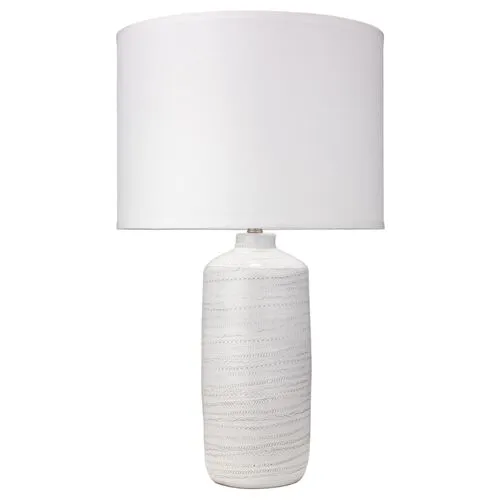 Trace Tall Ceramic Table Lamp - White - Jamie Young Co.