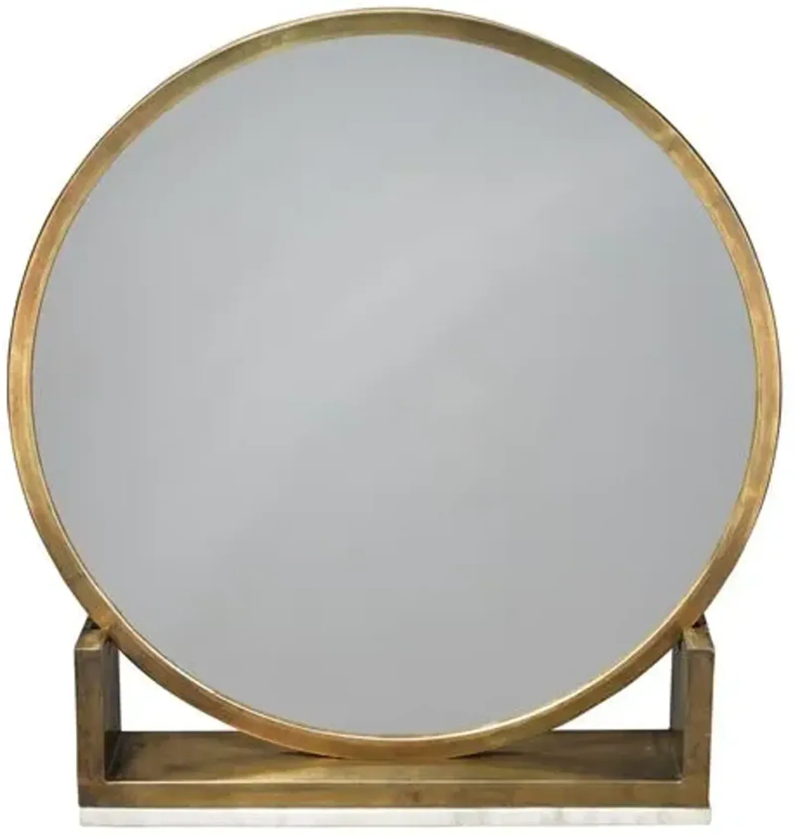 Odyssey Standing Accent Mirror - Antiqued Brass - Jamie Young Co. - Gold